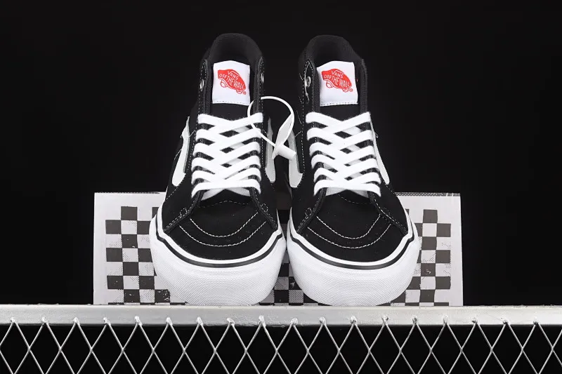 All categories Vans Vans series Vans Mid Vans China Vans Sk8-Hi Vans black side checkerboard professional skateboard shoes VN0A5FCCY28